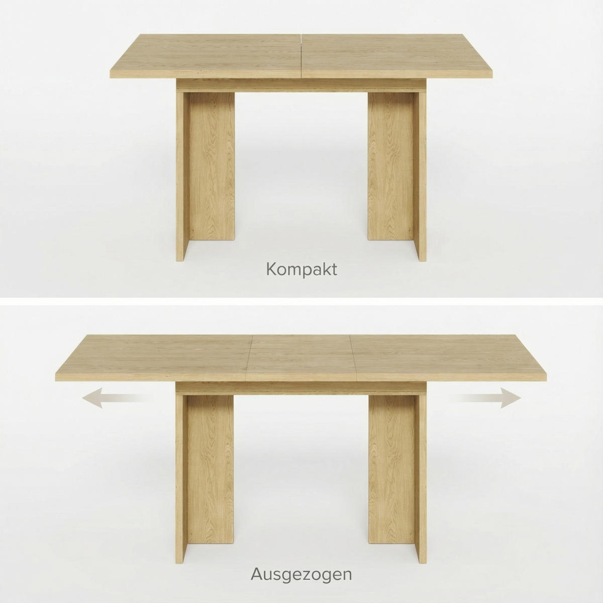 ESSTISCH ausziehbar 140-180 x 80 cm Eiche-Optik - Sonoma Eiche, Holzwerkstoff (80/180/75cm) - Urban Meuble