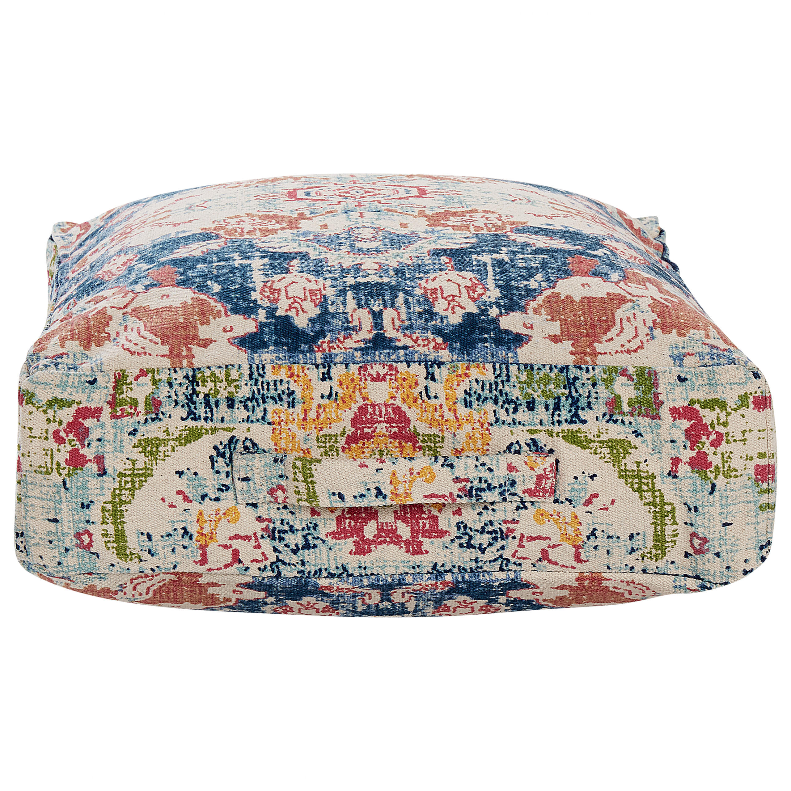 POUF Oued 50/50/20 cm - Multicolor, Naturmaterialen (50/20/50cm) - Beliani