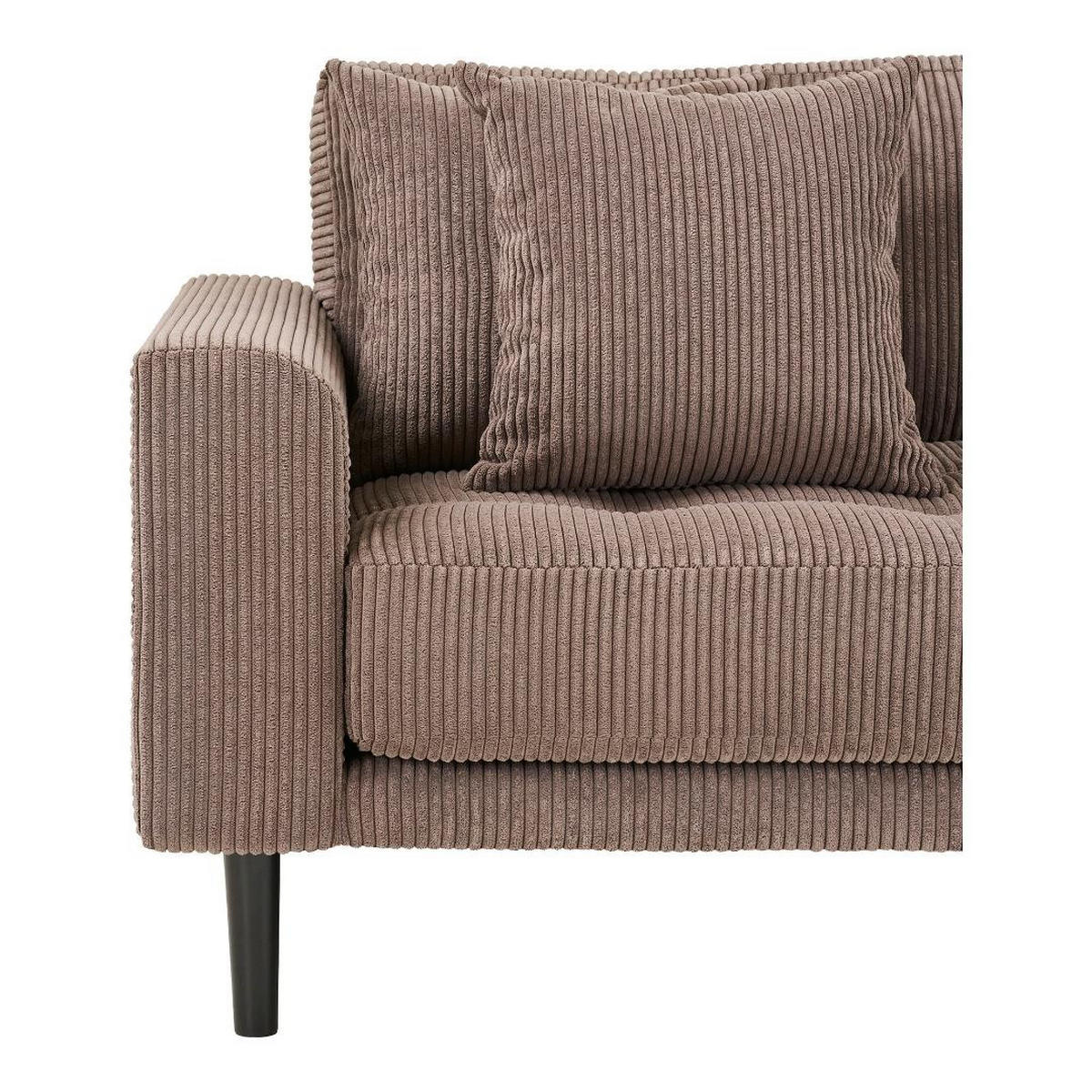 CHAISELONGUE-SOFA, Cora, Braun, Polyester, 170 x 290 x 76 cm - Braun, Textil (170/290cm) - ebuy24