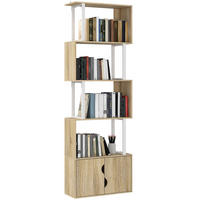 REGAL DE-15536 5 Ebenen + Doppeltürschrank Naturholz - Naturfarben, Holzwerkstoff (60/179.2/23.8cm) - ComfortXL