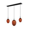 HÄNGELEUCHTE Echos 3-flammig Braun Ø 18/25cm - Schwarz/Braun, Glas (18/18/20cm) - s.luce