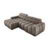 ECKSOFA OMBO 285x168x77/97 cm, Links, Schlaffunktion, elektr. Sitz, Kopfstützen, hydrophober EDEN-Stoff – Cappuccino - Cappuccino, Holz/Textil (168/285cm) - DomoHome