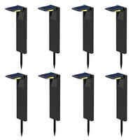 SOLARLEUCHTEN 8er-set OSTRY schwarz - Schwarz, Kunststoff (16/9/41cm) - Lumisky