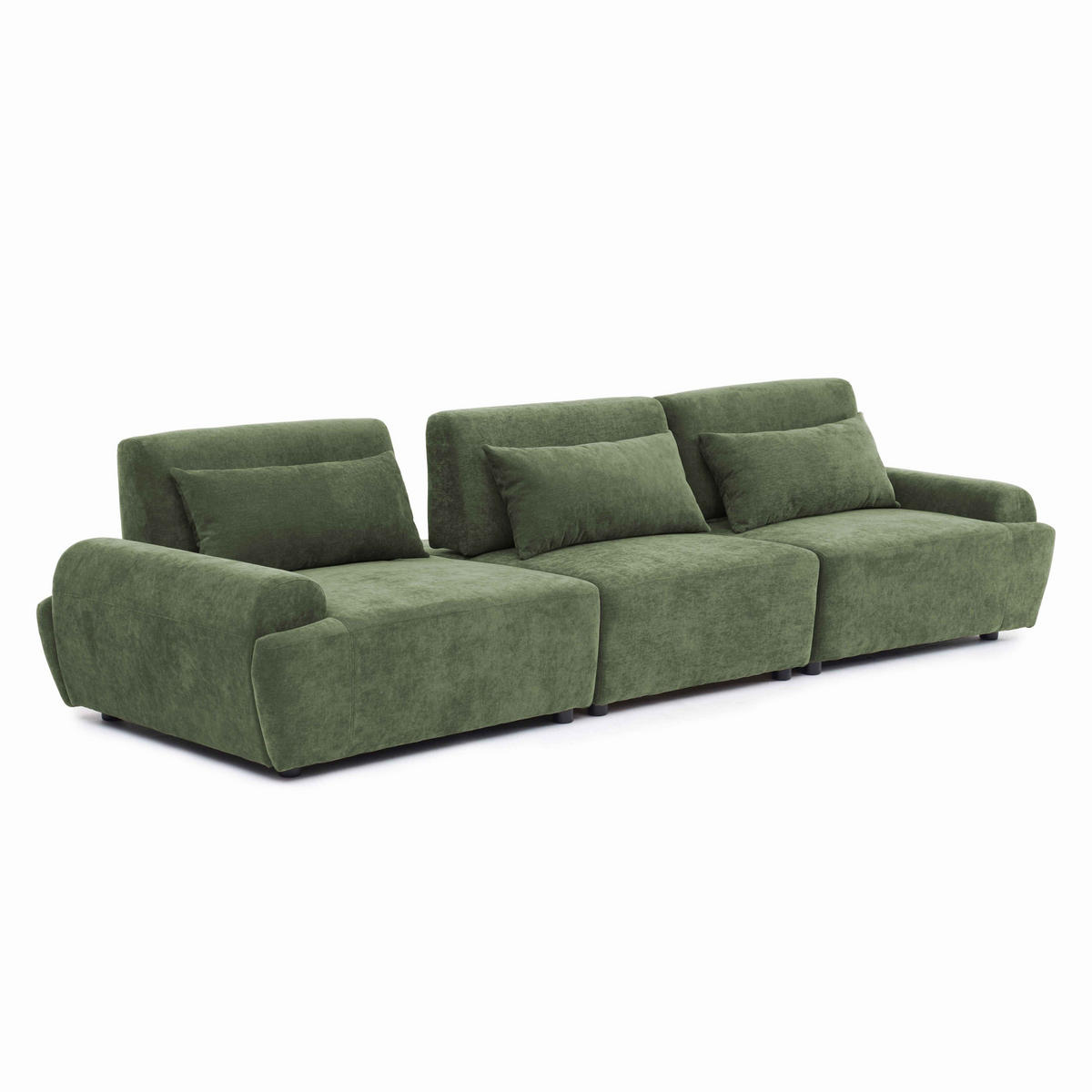 SOFA 3-Sitzer, Grün - Grün, Textil (303/82/109cm) - Oviala