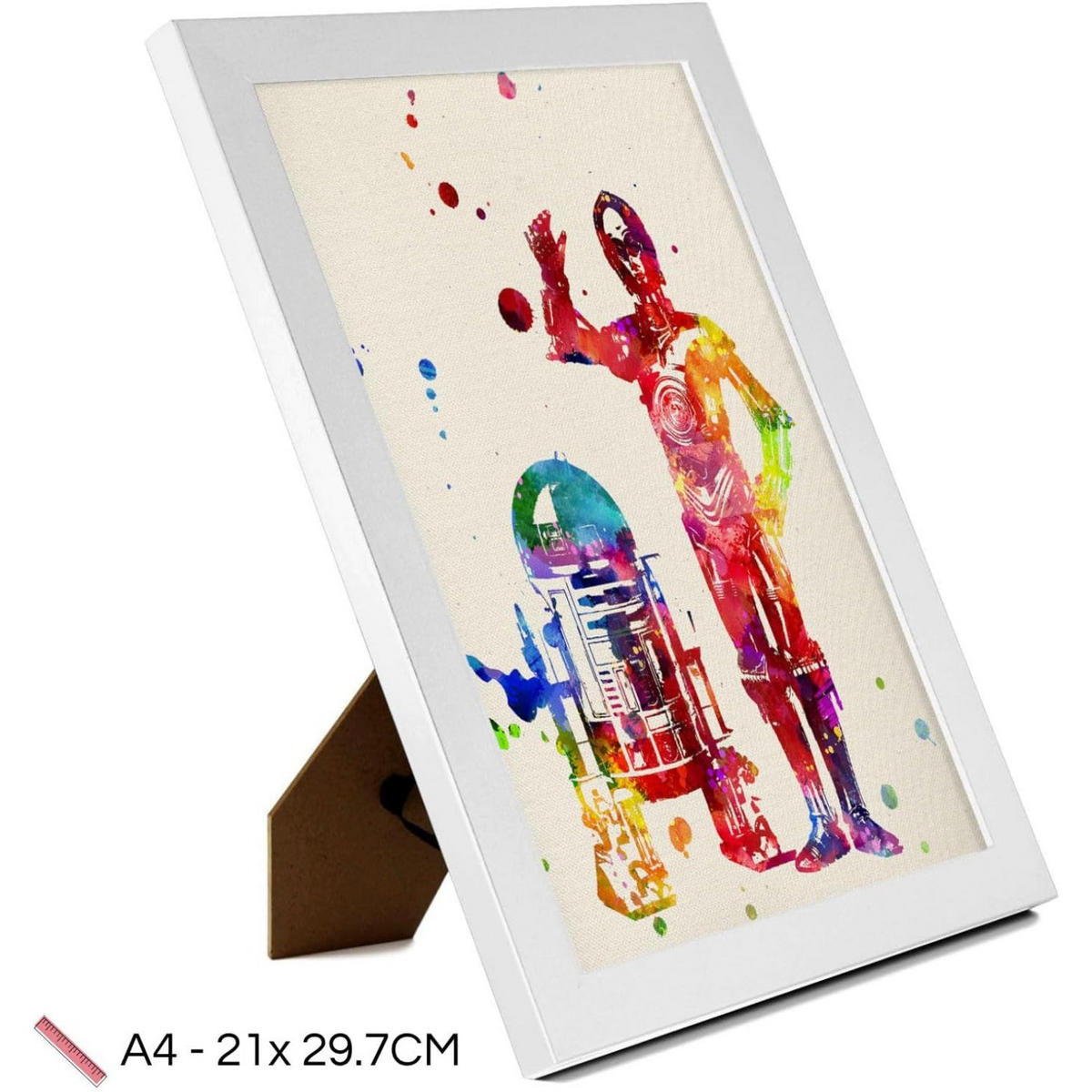 POSTER Set Mit 4 Star Wars Darth Vader Yoda R2-D2 Und C3Po Größe A4 Rahmenlos - Klar, Papier (21/1/29.7cm) - Nacnic