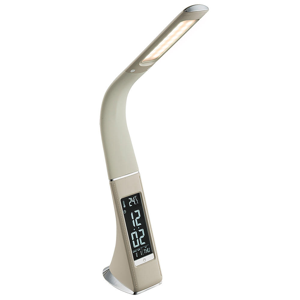 LED TISCHLEUCHTE Sophie Silber Beige - Silberfarben, Metall (25/7/50cm)