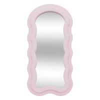 SPIEGEL mit rosa Rüschenrahmen Ayna 2,5/28/58 cm - Rosa, Holzwerkstoff (28/58/2.5cm) - Atmosphera for kids