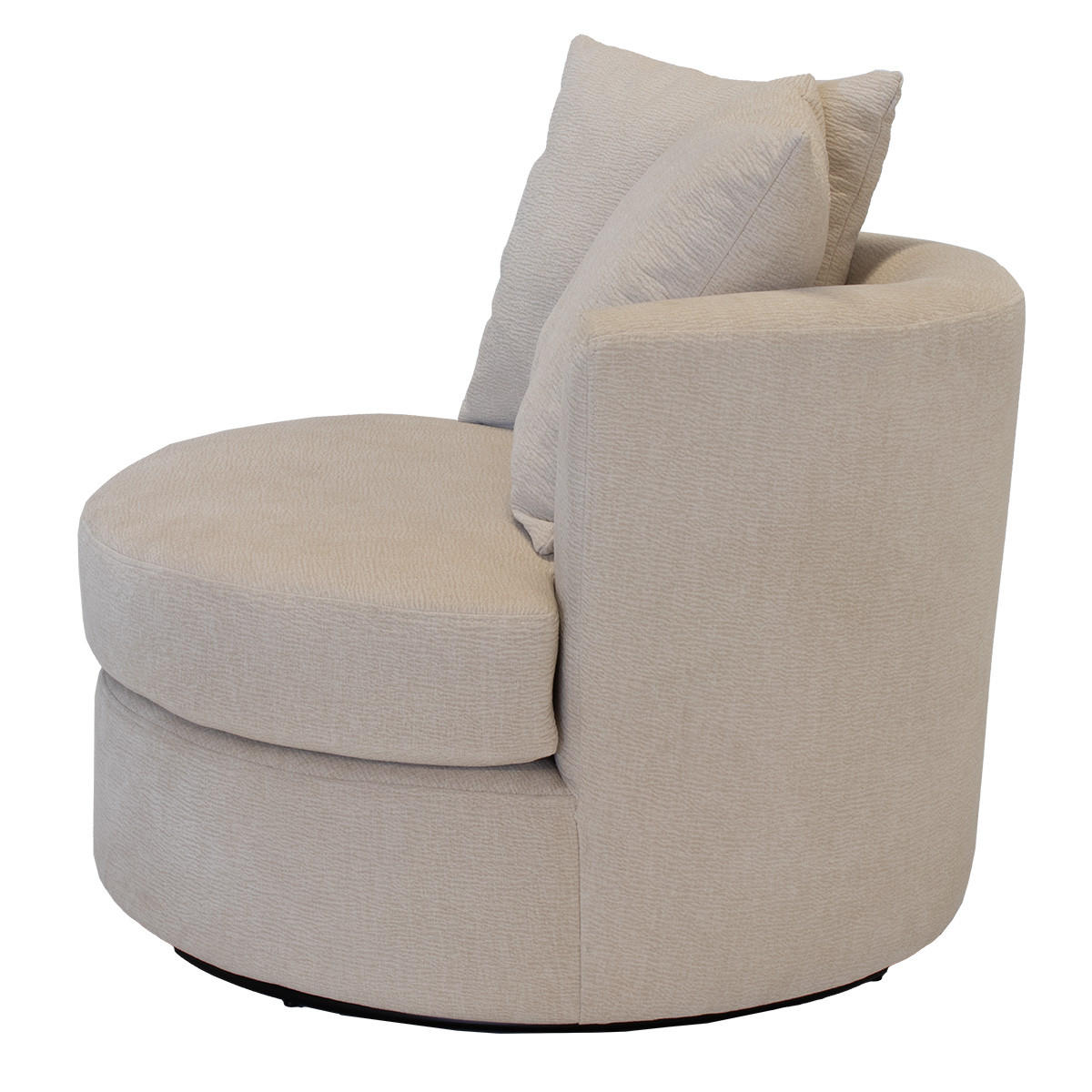 DREHSESSEL rund aus Stoff 93x88x84cm, beige - Beige, Textil (93/84/88cm) - Giga Meubel