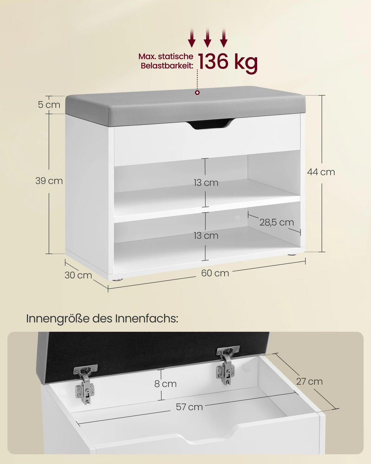 SCHLAFSOFA 3-in-1 Leinen Schwarz, 1 Stück, mit Kissen - Weiß, Holzwerkstoff (60/44/30cm) - Kaket