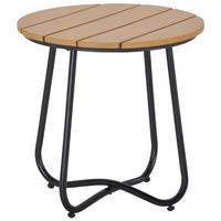 GARTENBEISTELLTISCH DE-14120 Lattenrost Braun - Braun, Metall (49/49/48cm) - ComfortXL