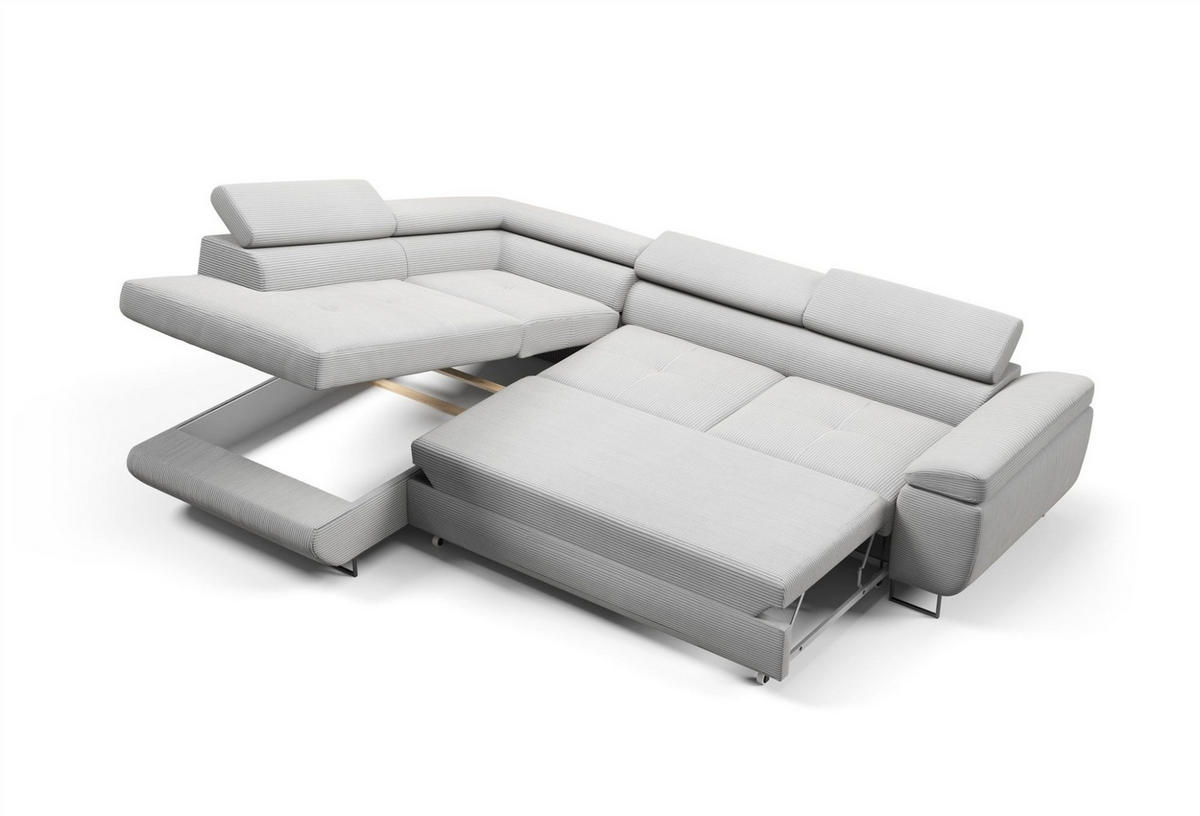 ECKSOFA Declan Mit Schlaffunktion - Blau, Holzwerkstoff/Textil (277/203cm) - Fun Möbel