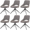 ESSZIMMERSTUHL Hellgrau 6er-Set - Hellgrau, Textil (55/87/55cm) - MCW