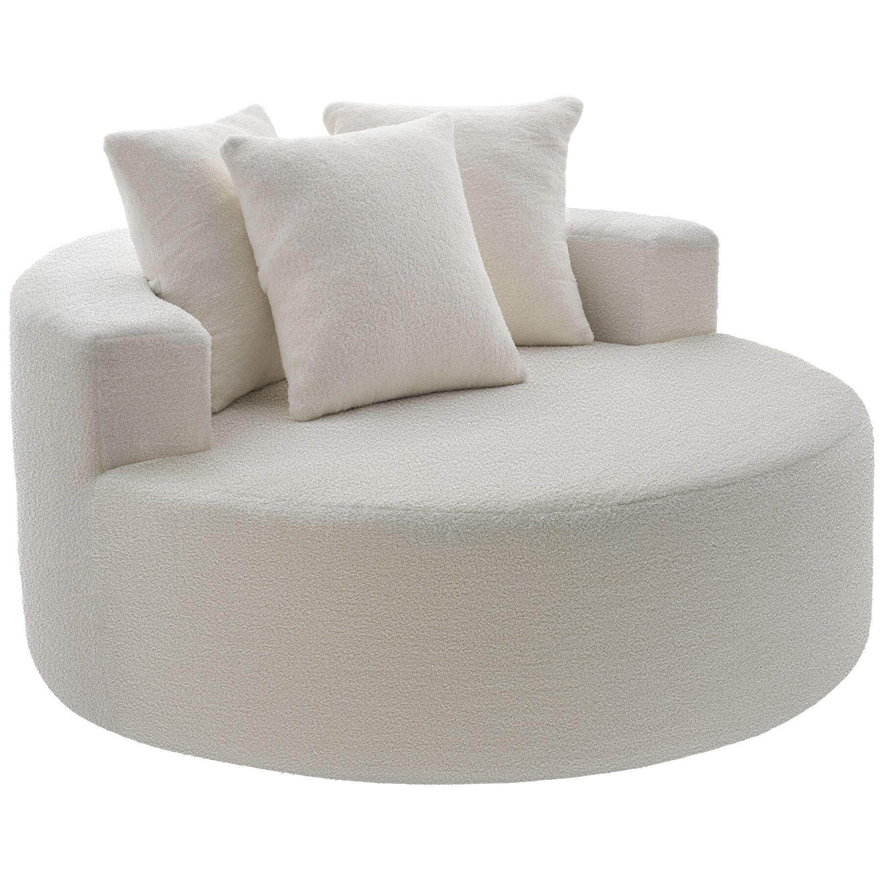 tectake Relaxsessel Creme 127x60x127 cm