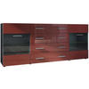SIDEBOARD Carlos Bordeaux Hochglanz - Bordeaux, Holzwerkstoff (166/72/35cm) - Vladon