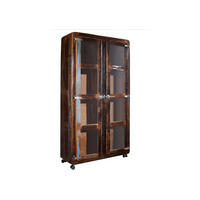 VITRINE Altholz 100x40x180 mehrfarbig lackiert FREEZY #30 - Multicolor, Holz (100/180/40cm) - Massivmoebel24