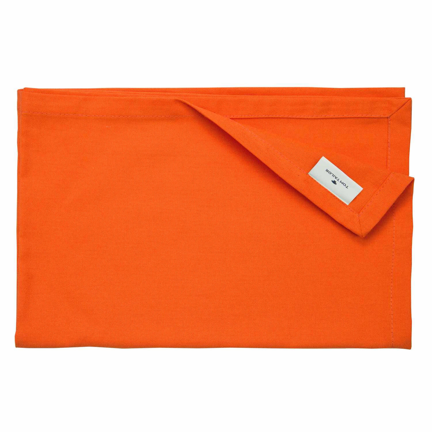 TISCHLÄUFER IN LEINENOPTIK DOVE Blickdicht - Orange, Textil (150/50/0.5cm) - Tom Tailor