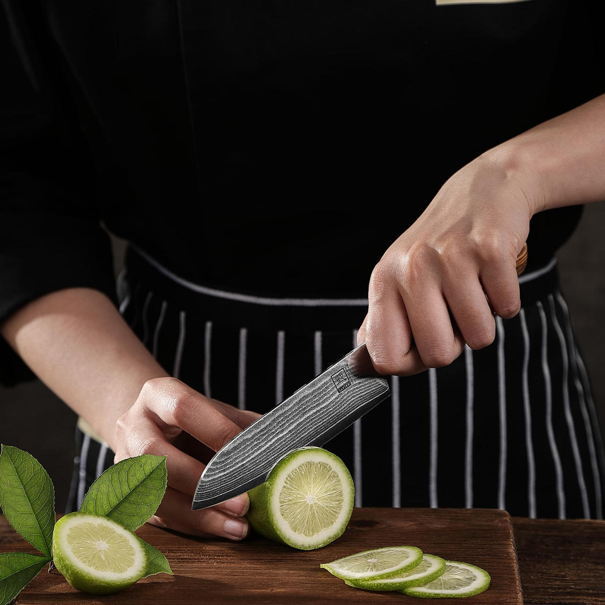 3ER MESSER-SET 8–18 cm - Braun, Holz/Metall - Zayiko