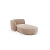 CHAISELONGUE links Miley aus Samt cappuccino - Cappuccino, Textil (90/70/156cm) - Micadoni
