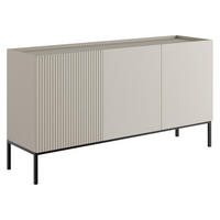 SIDEBOARD Como 150 2D - Kaschmir/Schwarz, Holzwerkstoff/Metall (150/80/42cm) - MIRJAN24