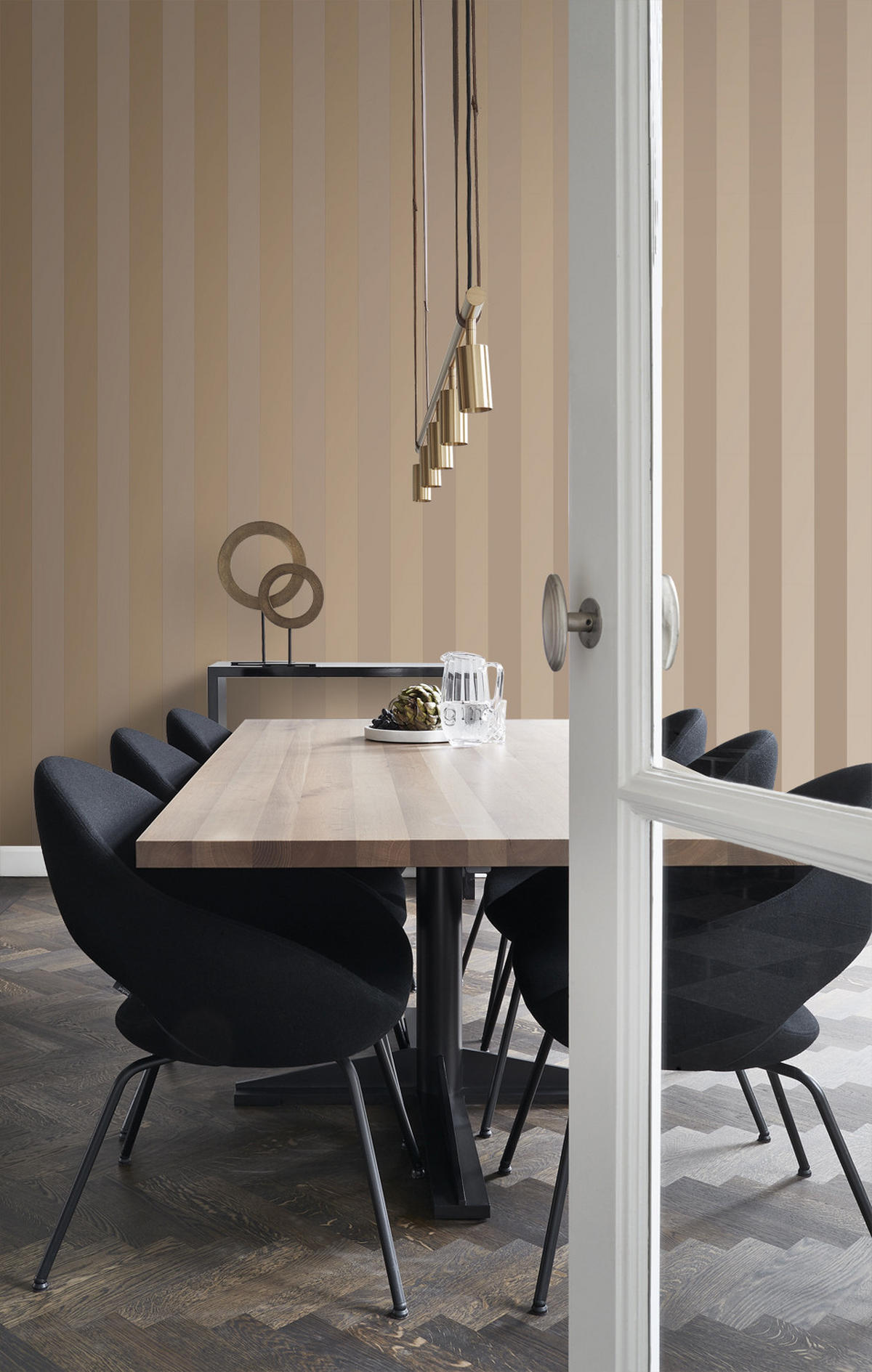 TAPETE Streifen 53 cm x 10.05 m - Braun, Papier (53/1000cm) - Origin Wallcoverings