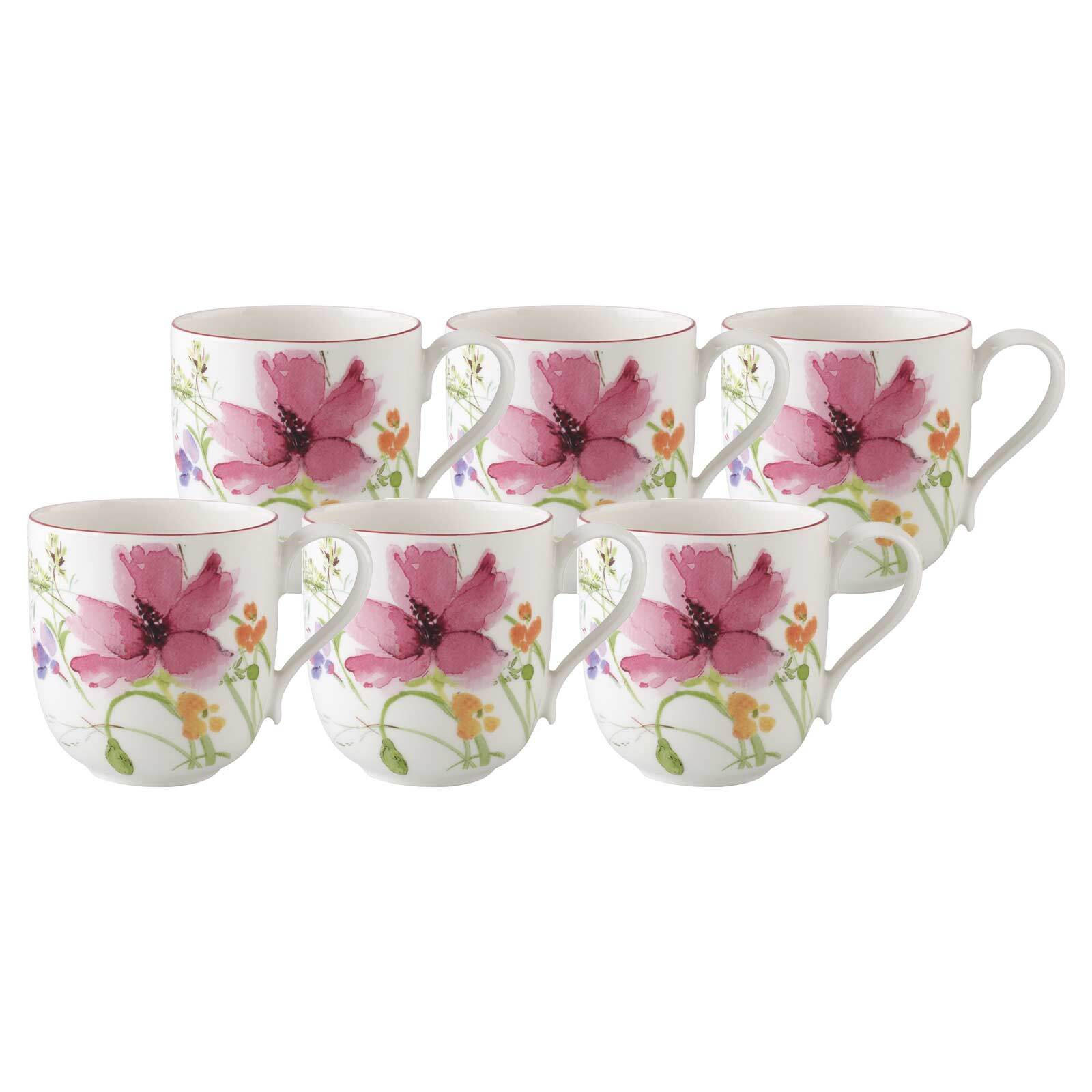 KAFFEEBECHER Mariefleur Basic bunt 330 ml 6er Set - Multicolor, Keramik (0.33L) - Villeroy & Boch