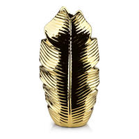 VASE Leaf Gold 17/7.5/35 cm Keramik - Goldfarben, Keramik (35cm) - Mondex