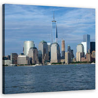 WANDBILD städte und architektur blau - Blau, Textil (50/50cm) - Feeby