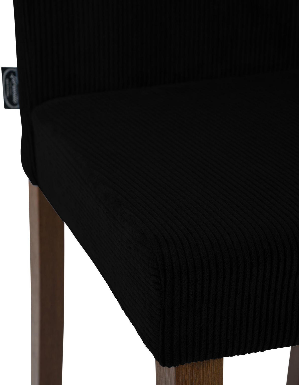 ESSZIMMERSTUHL Cord Schwarz - Schwarz, Holz/Textil (41/91/47cm) - CLP