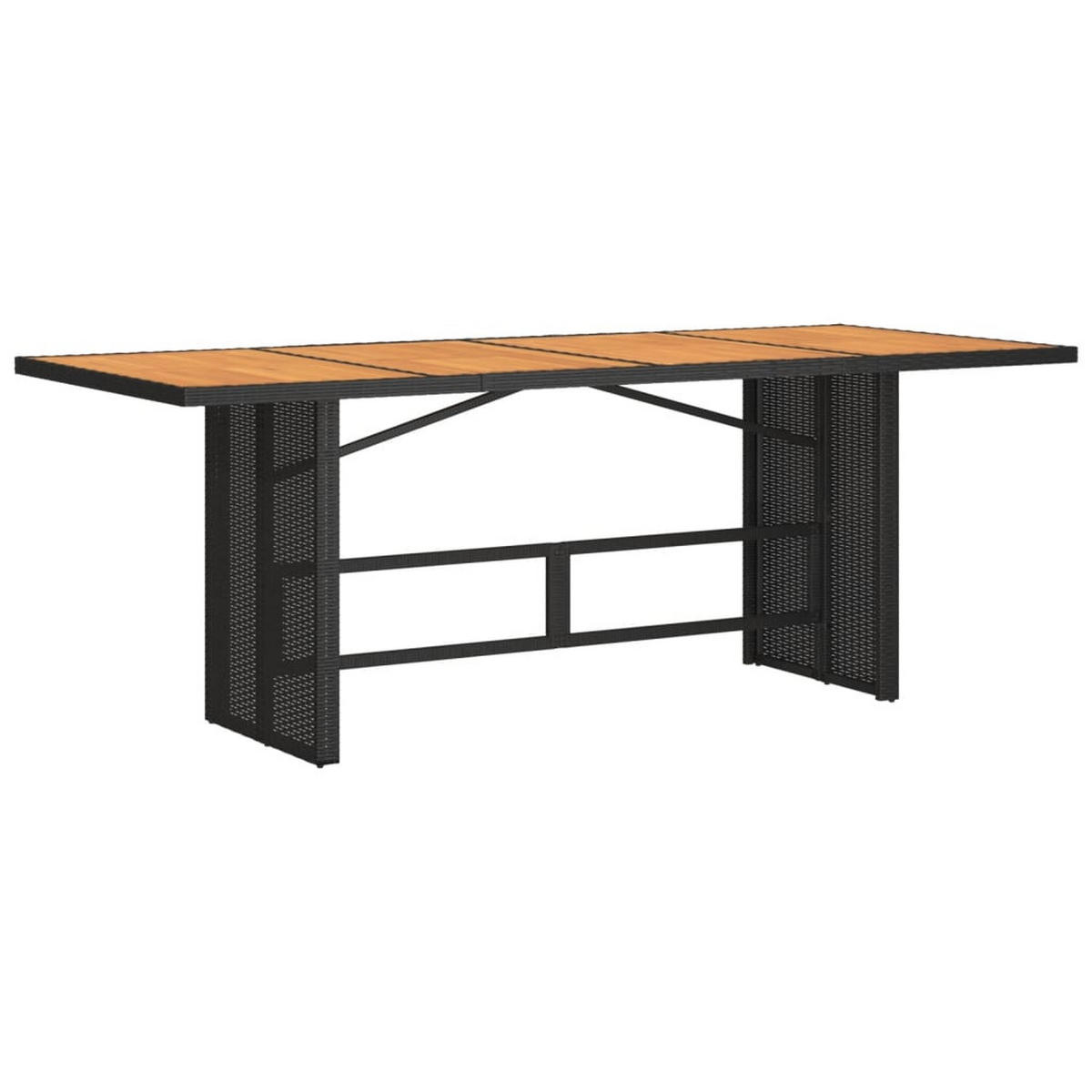 GARTEN-ESSGRUPPE 9Er Set Mit Kissen Schwarz Poly Rattan - Schwarz, Kunststoff - vidaXL