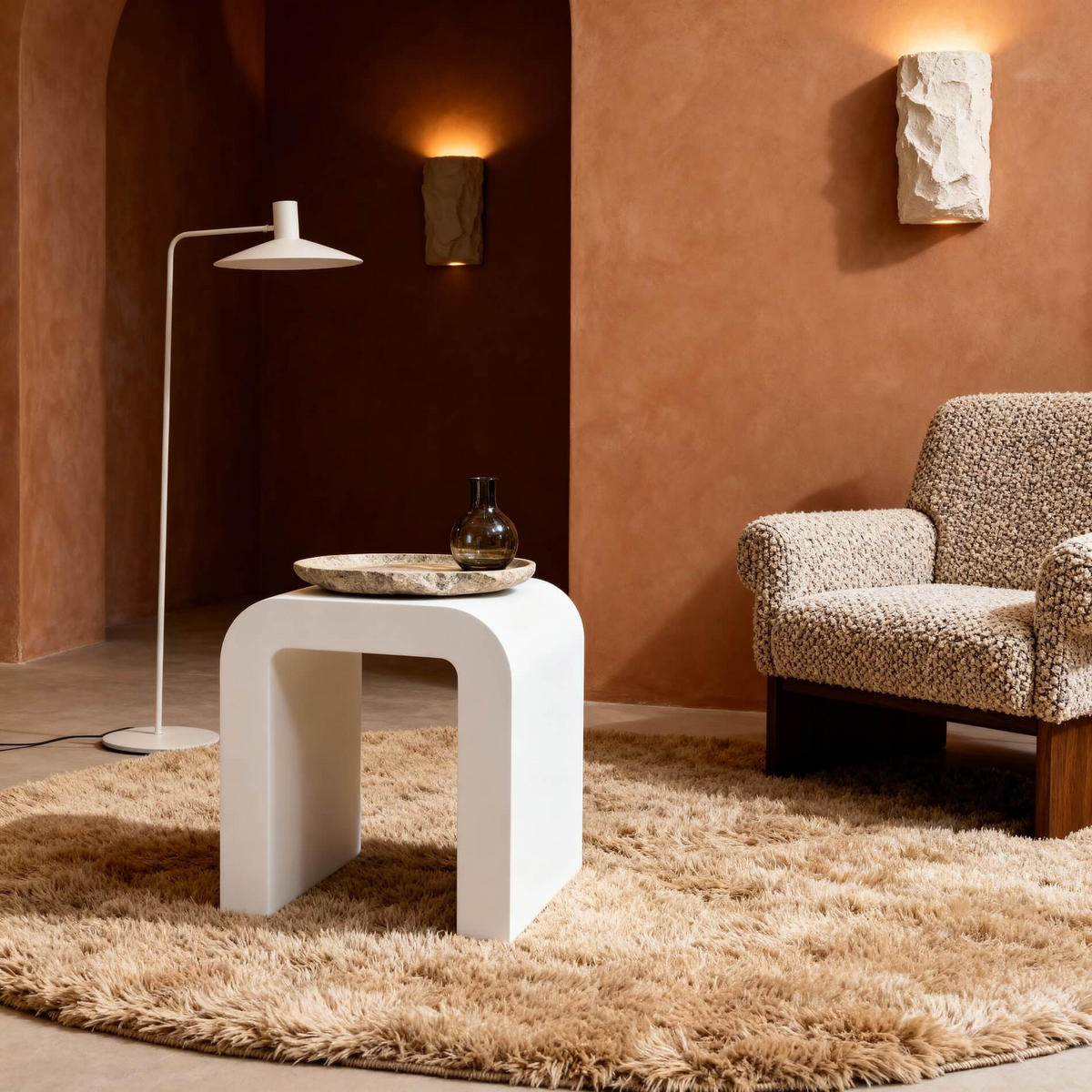 COUCHTISCH Ametrine 40/30/45 cm - Weiß, Holzwerkstoff (30/40/45cm) - Mobili Rebecca