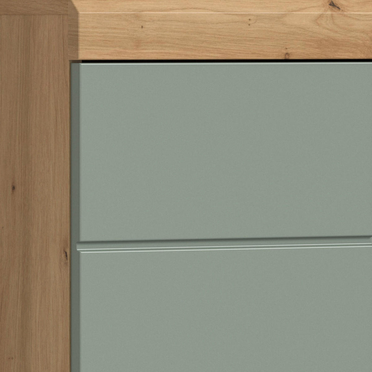 BADEZIMMERSÄULE mit 4 Türen und 1 Schublade 31/191/74 cm - Grün, Holzwerkstoff (31/191/80cm) - Calicosy