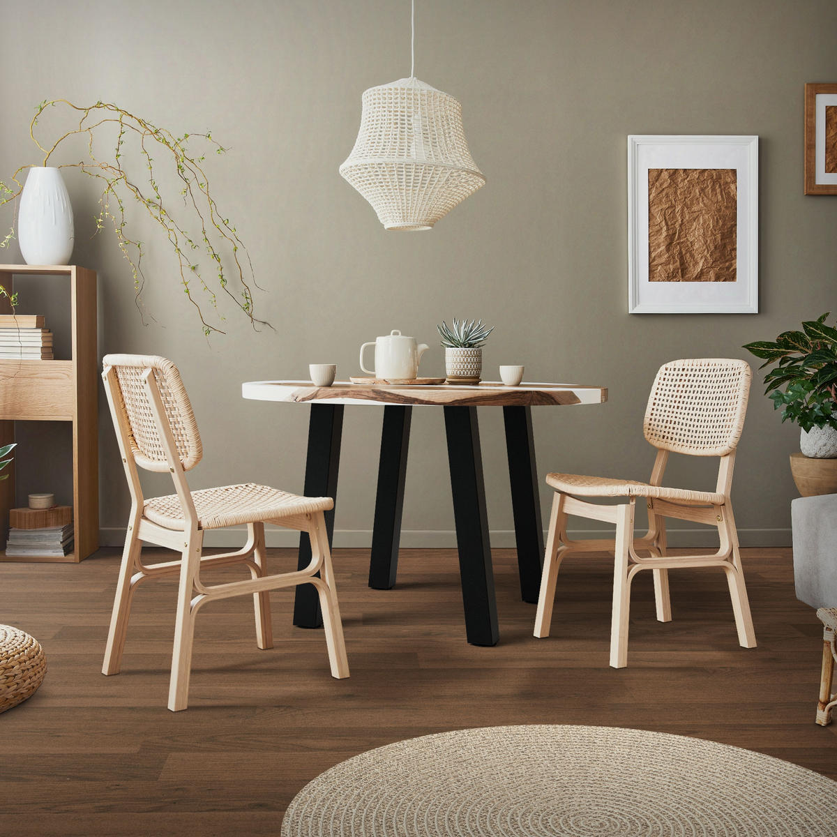 TISCHBEINE 4er Set I-96GRAD-Design H:72 cm Schwarz 8x8 cm - Schwarz, Metall (8/72/8cm) - ML-DESIGN