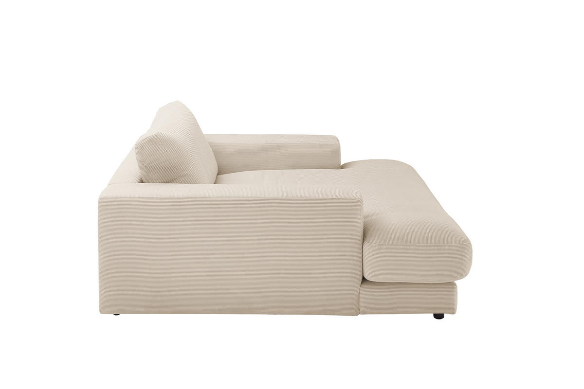 LONGSEAT MADELINE Beige Cord - Beige/Schwarz, Kunststoff/Textil (150/86/170cm) - KAWOLA