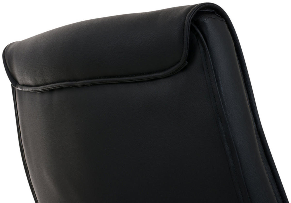 SCHWINGSTUHL 2er Set Lederlook schwarz - Schwarz, Textil/Metall (49/105/60cm) - CLP