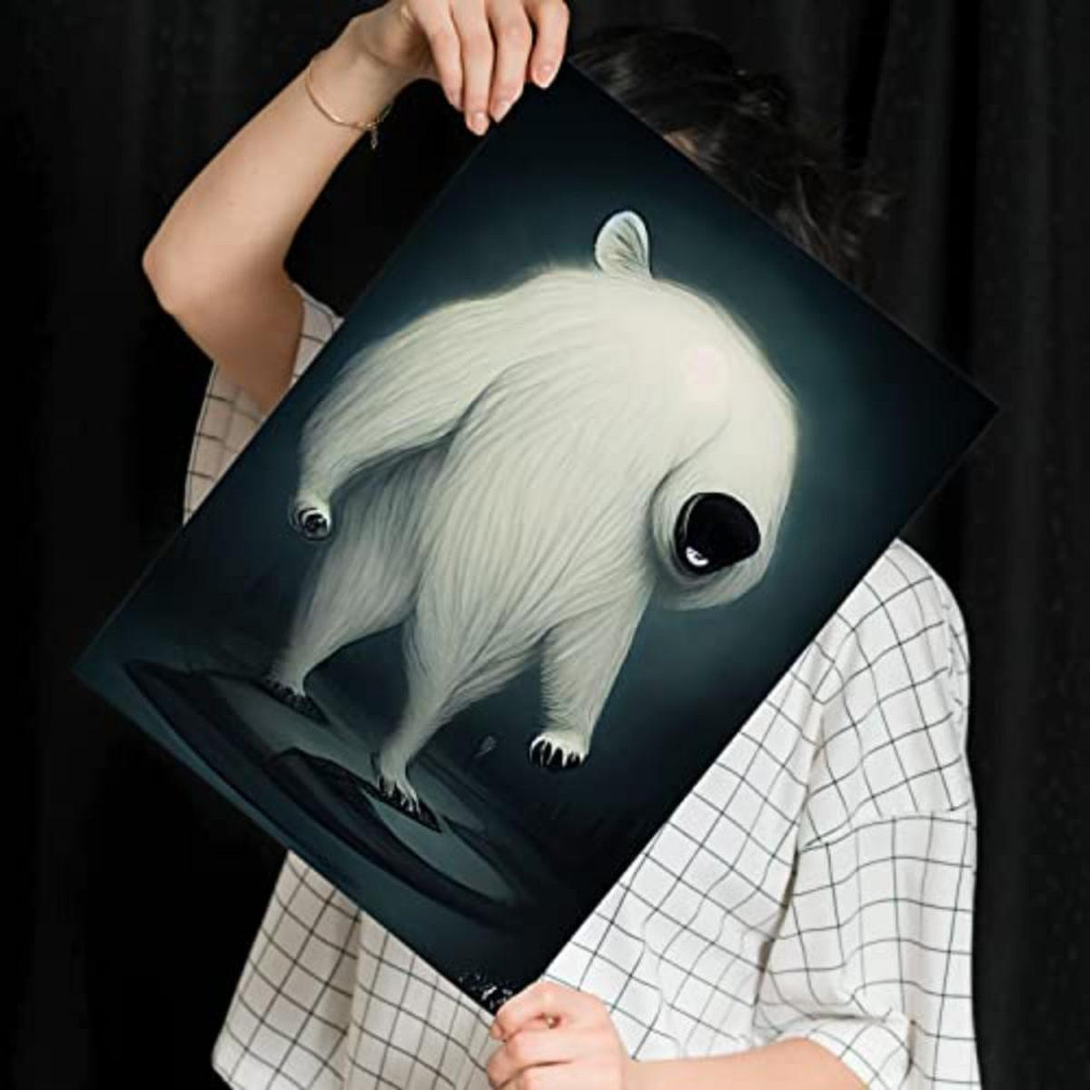 POSTER Set mit 4 Grässlich Tier im T Burton Goth Stil A3 Rahmenlos - Klar, Papier (29.7/3cm) - Nacnic