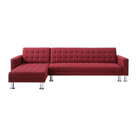SCHLAFSOFA - 5 Personen - Stoff - Rot - - Rot, Textil (290/79/173cm) - Vente-Unique