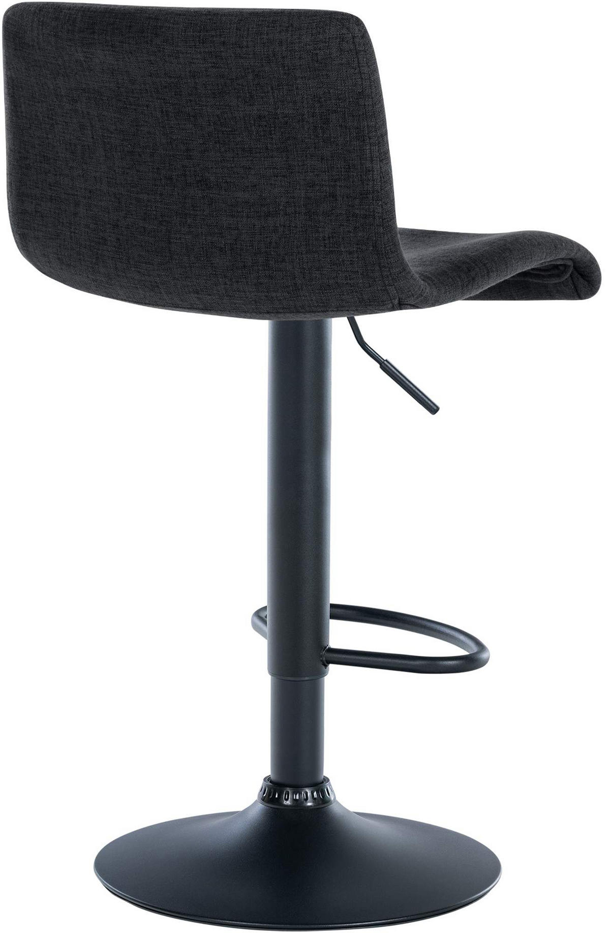 BARHOCKER Brandon Stoff schwarz - Schwarz, Textil/Metall (39/104/36cm) - TPFLiving