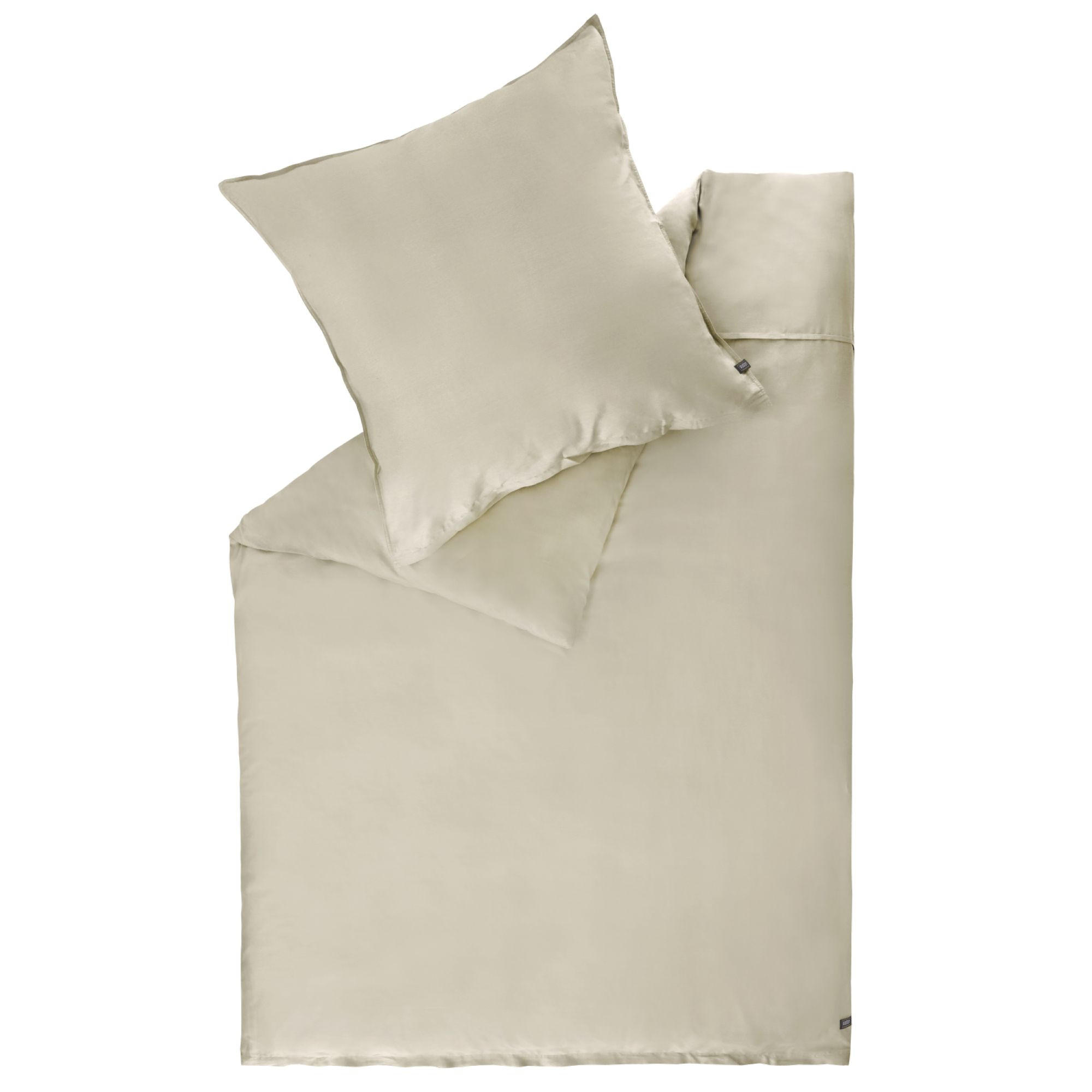 SATIN BETTWÄSCHE PLAIN - Beige, Textil (140/200cm) - Schöner Wohnen