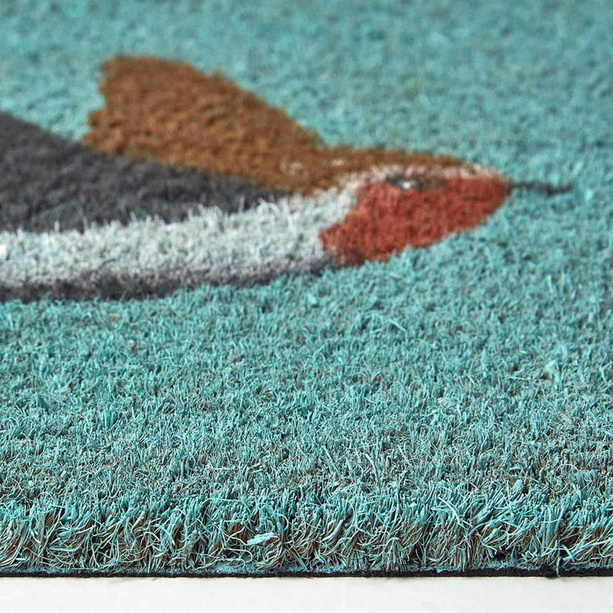 KOKOSMATTE Rotkehlchen Blaugrau 40/60 cm - Blaugrau, Kunststoff/Textil (40/60cm) - Homescapes