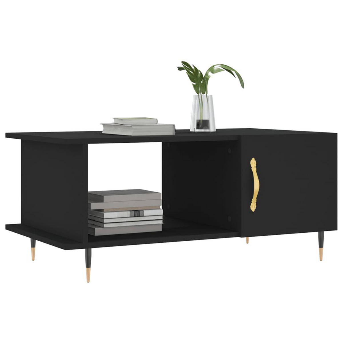 COUCHTISCH Schwarz 90x50x40 cm Holzwerkstoff - Schwarz, Holzwerkstoff (90/50/40cm) - furnicato