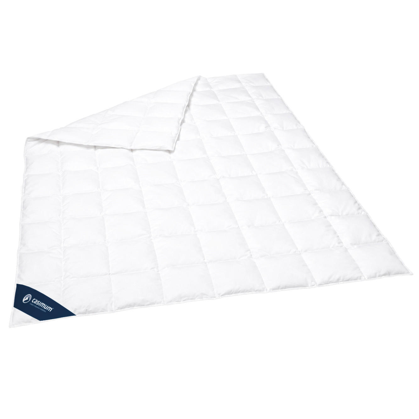 DAUNENDECKE 200x200 Extra Leicht, FIRST CLASS Sommerdecke 100% Gänsedaunen - Weiß, Textil (200/200cm) - casimum