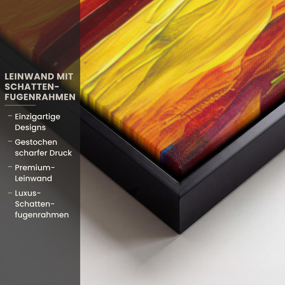 LEINWAND Bilder mit Rahmen - Baum - Kunst - Natur - Sonnenuntergang - 60x90 - Multicolor, Textil (60/90cm) - MuchoWow