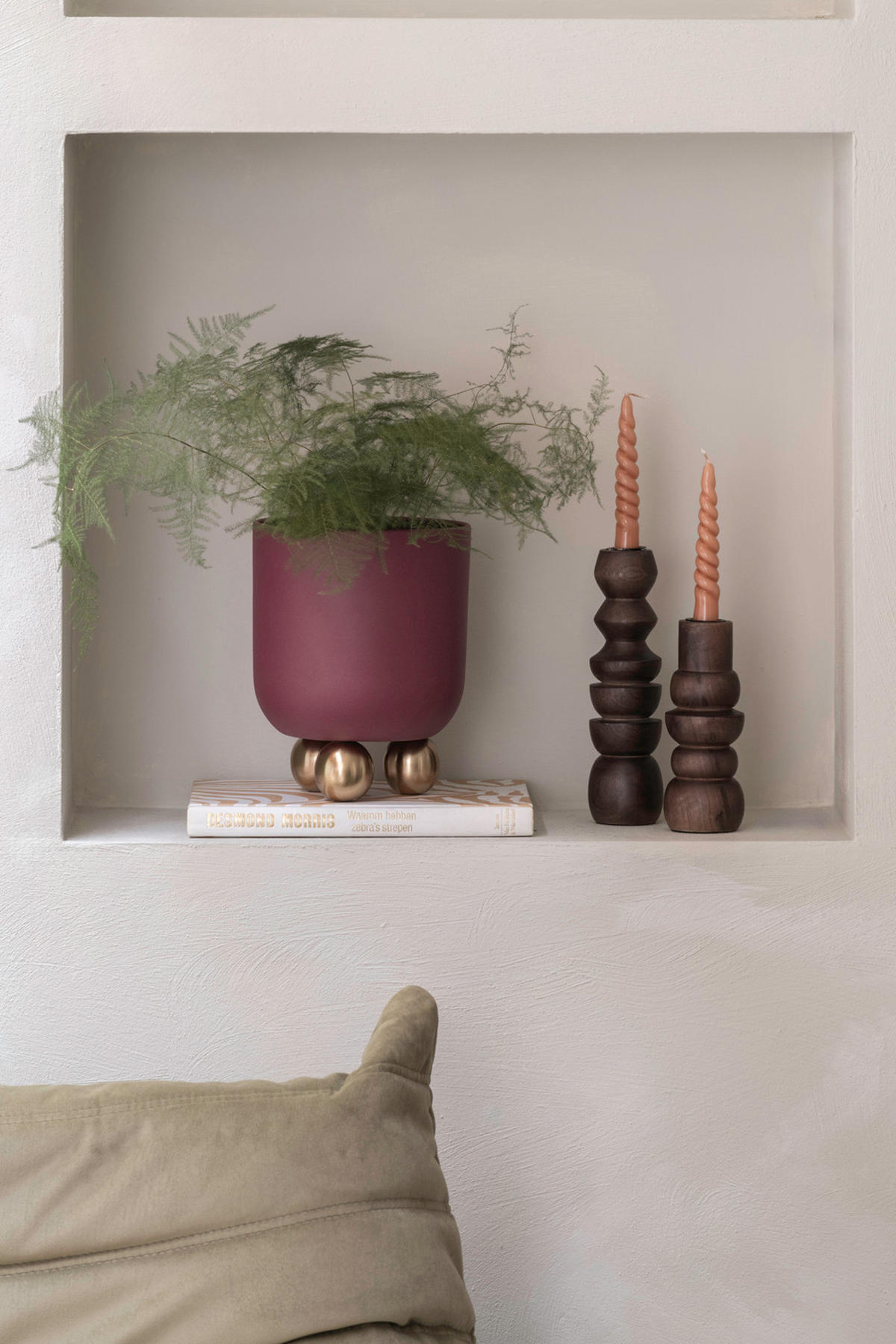 BLUMENTOPF Estilo Rot Ø18.5/23 cm - Rot, Metall (23cm) - Present Time