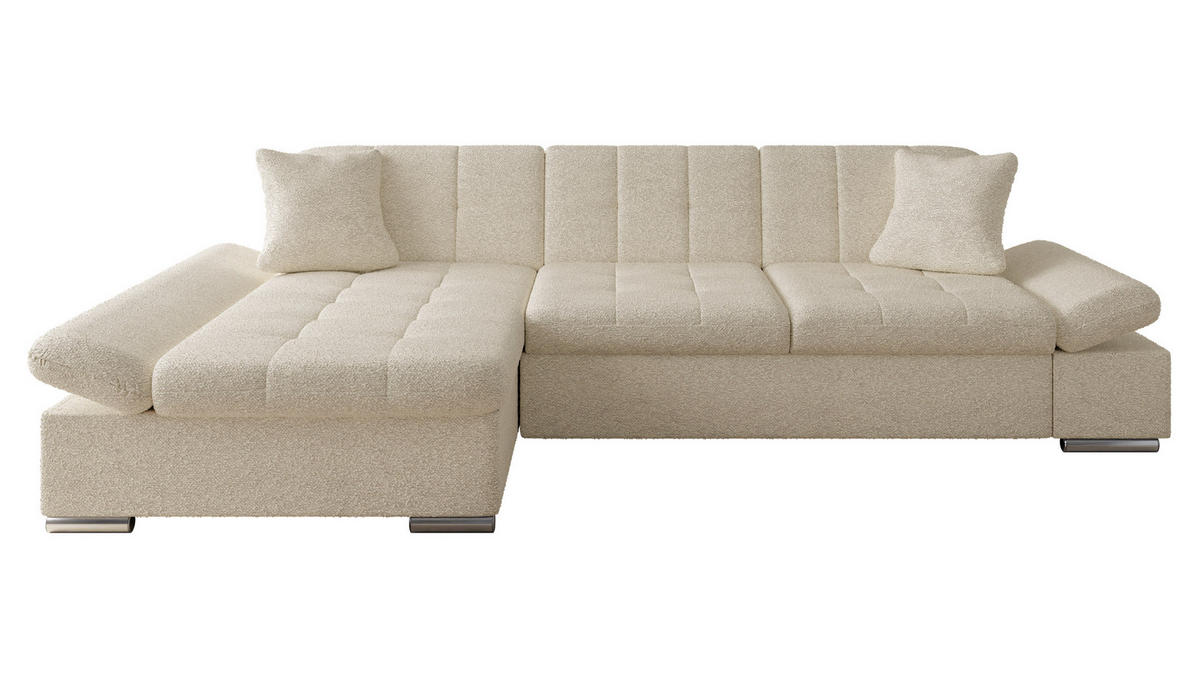 ECKSOFA Malwi, Seite: Links - Mokka, Holz/Textil (278/161cm) - MIRJAN24