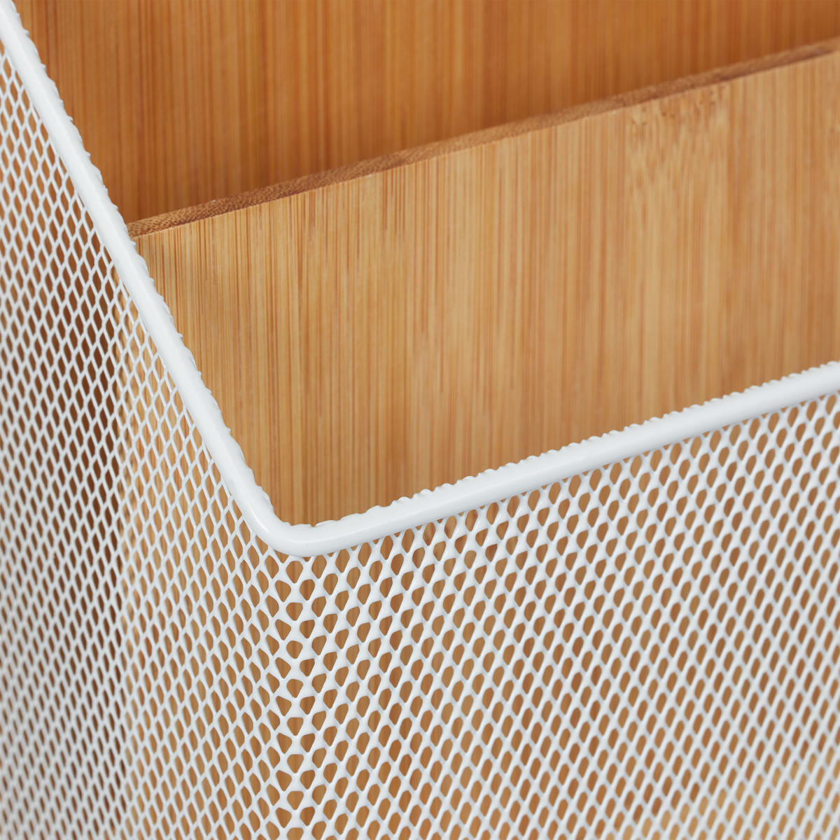 DRŽIAK na papiere - svetlohnedá, kov/drevo (29/20/14cm) - Relaxdays