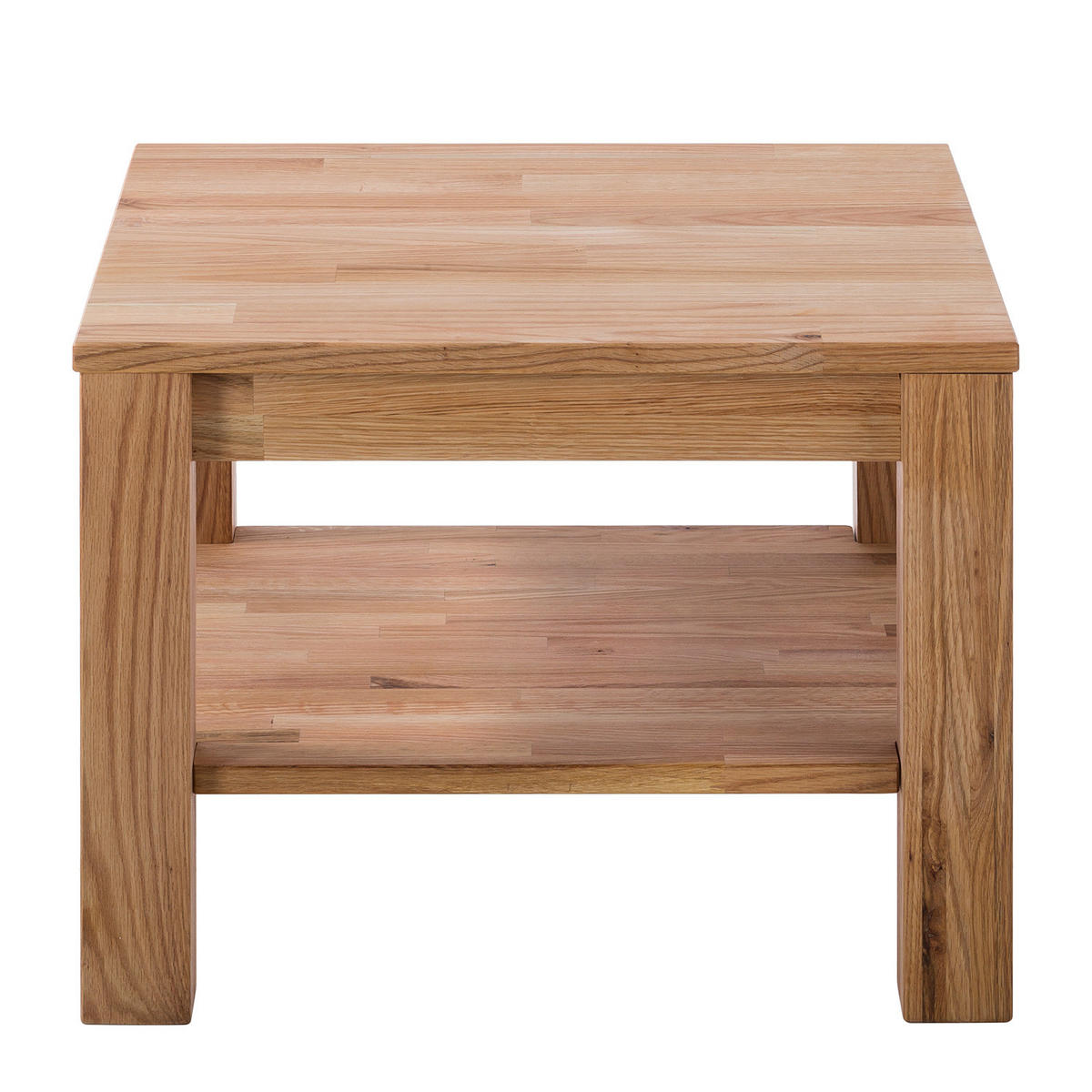 COUCHTISCH - Eiche massiv - Eichefarben, Holz (60/60/45cm) - home24