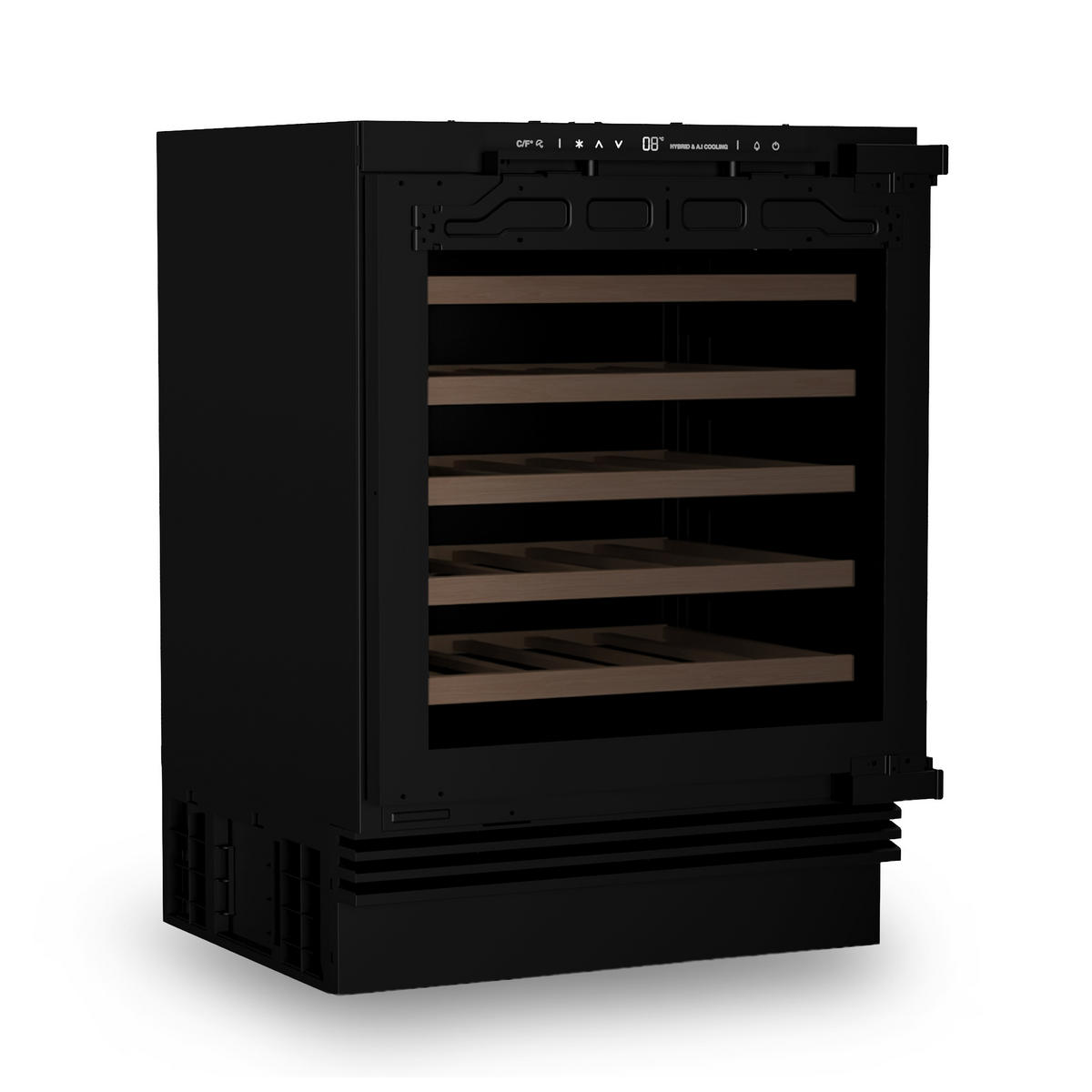 WEINKÜHLSCHRANK CAVINTG48 Schwarz, 48 Flaschen, Kapazität 134L, Anti-UV-Glastür, Temperatureinstellung von 5 °C bis 22 °C - Schwarz, Metall (54/81.8/59.5cm) - Les Petits Champs