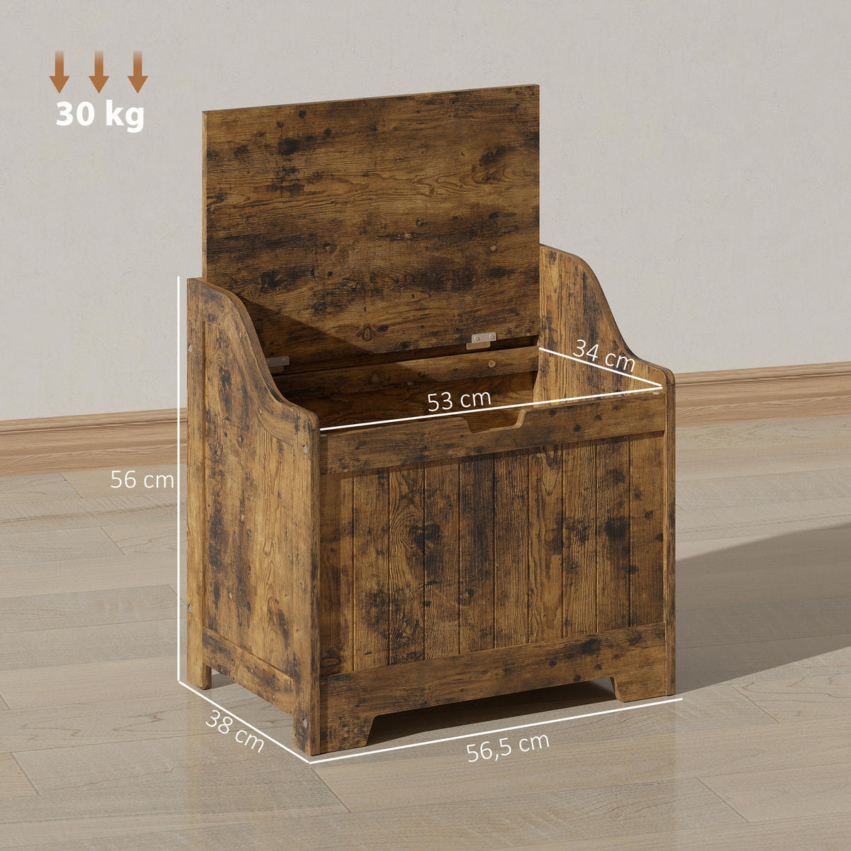 MEHRZWECKSCHRANK Rostfarben 38.0/56.5/56.0 cm - Rostfarben, Holzwerkstoff (56.5/56/38cm)