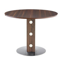 STOL za blagovanje 100 cm, MDF i metal, dekor oraha - boje oraha, drvni materijal (100/100/76cm) - BEAOK