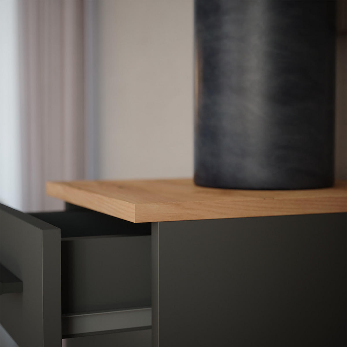 WEINREGAL Repose Goldkraft Eiche/Anthrazit 30 x 106 cm - Honigeiche/Anthrazit, Holzwerkstoff (30/106/34.5cm) - Vicco